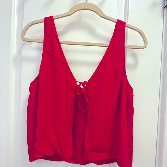 Aritzia red tank with open back - Picture 2 of 8